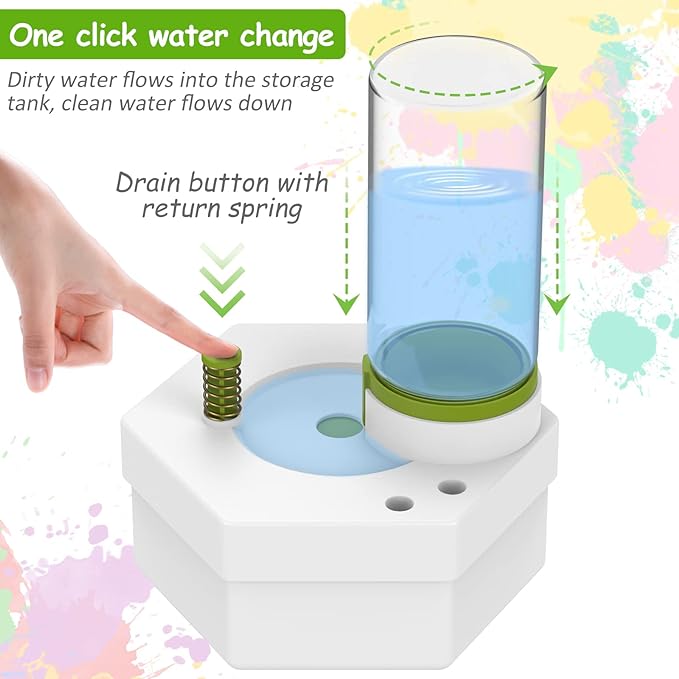 Paintbrush rinser cleaner with Drain Button, Art Supplies