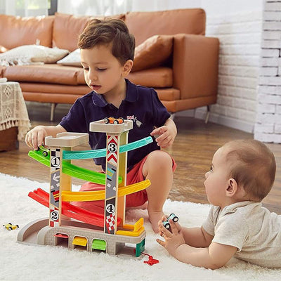 Topbright Car Ramp, Race Track, Garage, Wooden Cars Toy