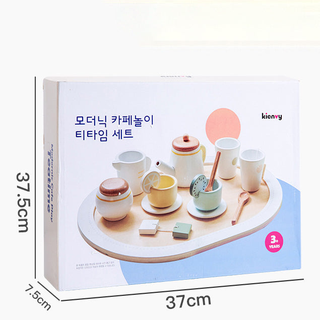 Korean Brand Kienvy Wooden Afternoon Tea Set Pretend Play Kitchen Toy