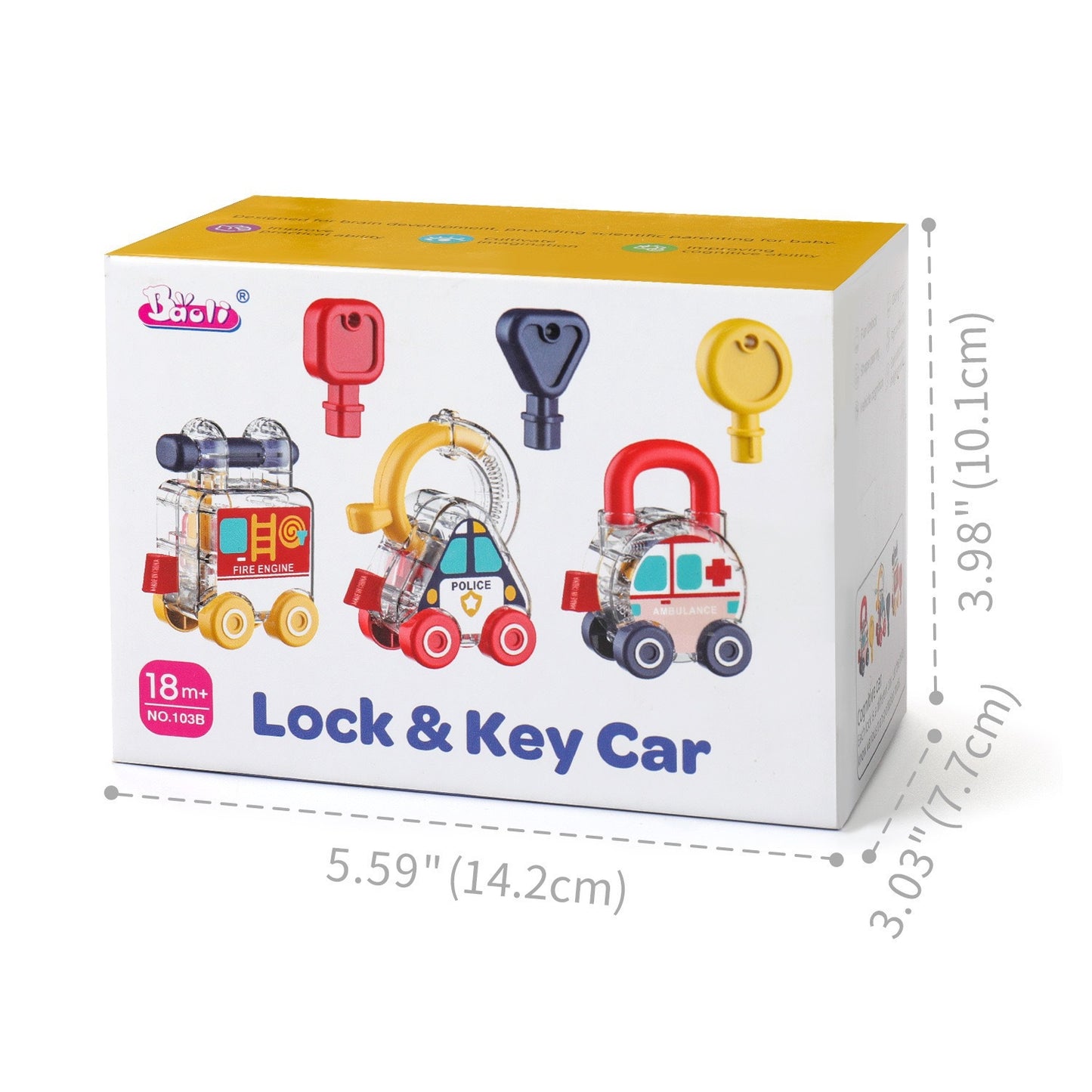 Lock Key Car Fine Motor Skill Cognitive Toy