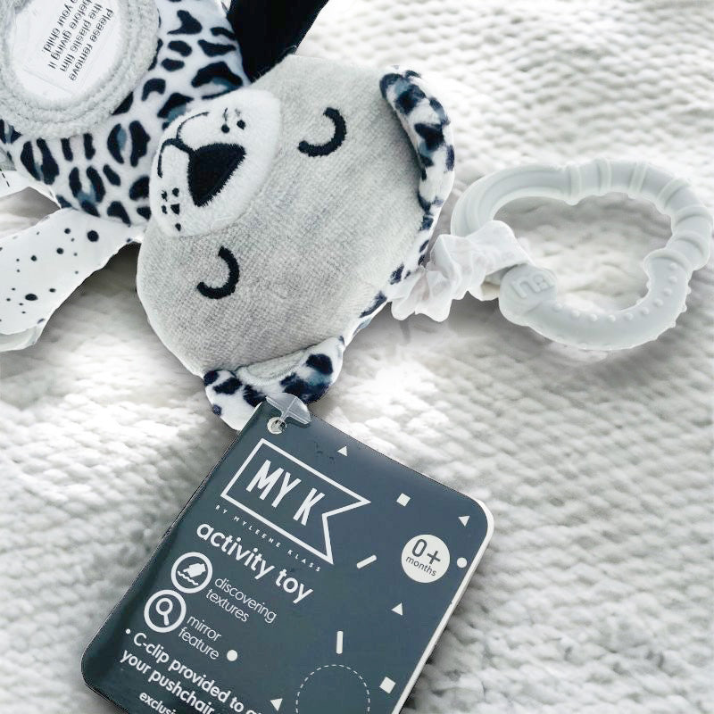 Mothercare Black and White Bear Crib Cot Stroller Hanging Toy.