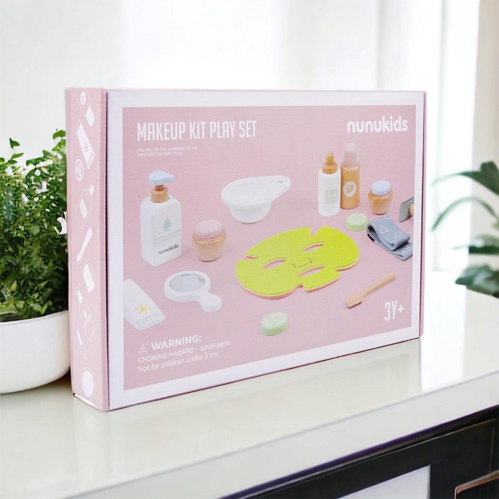 Wooden Toy Facial Spa Set Pretend Play Imaginative Fun