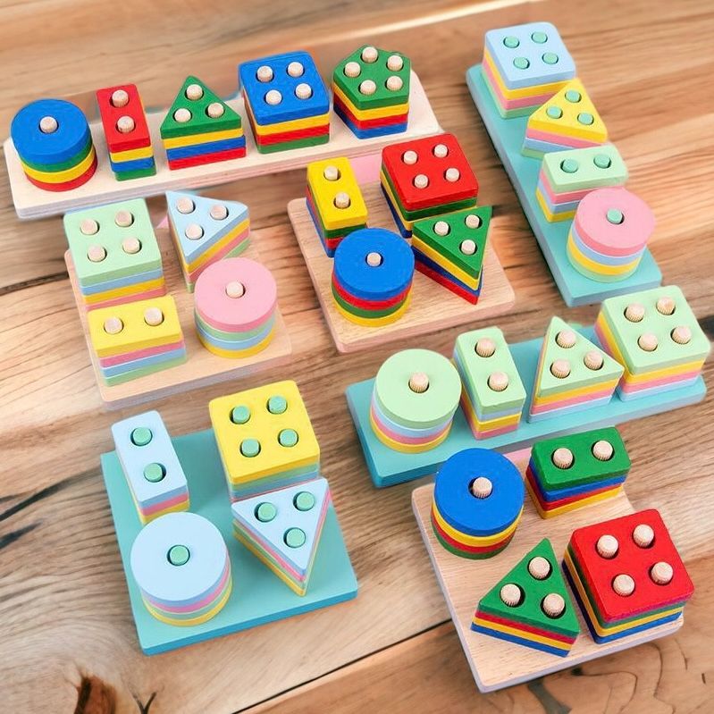 Wooden Toy Shape Sorting Montessori Inspired Early Learning