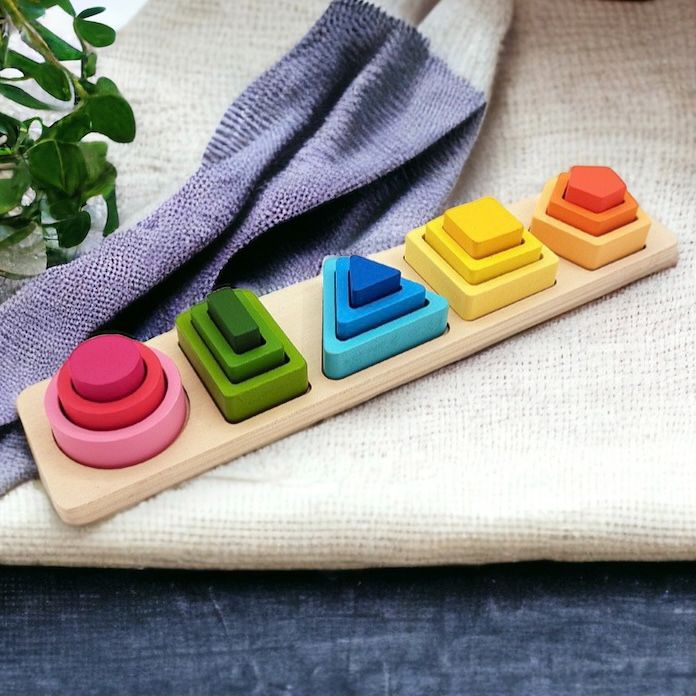 Wooden Toy Shape Sorting Montessori Inspired Early Learning