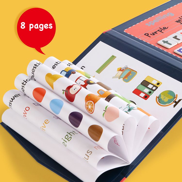 Spelling Educational Game Book with magnets and erasable marker
