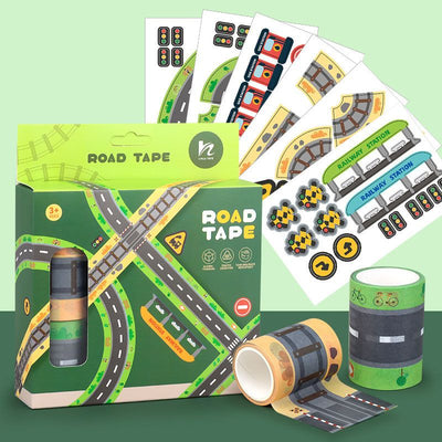 Road Tape Sticker and Urban Rail Transit Board Pretend Play