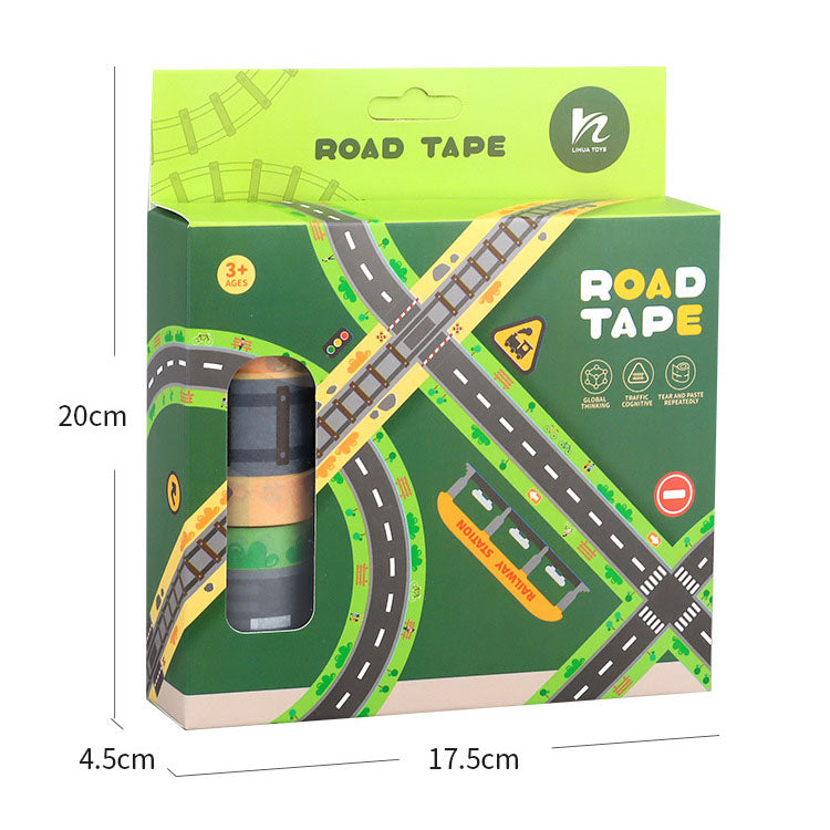 Road Tape Sticker and Urban Rail Transit Board Pretend Play