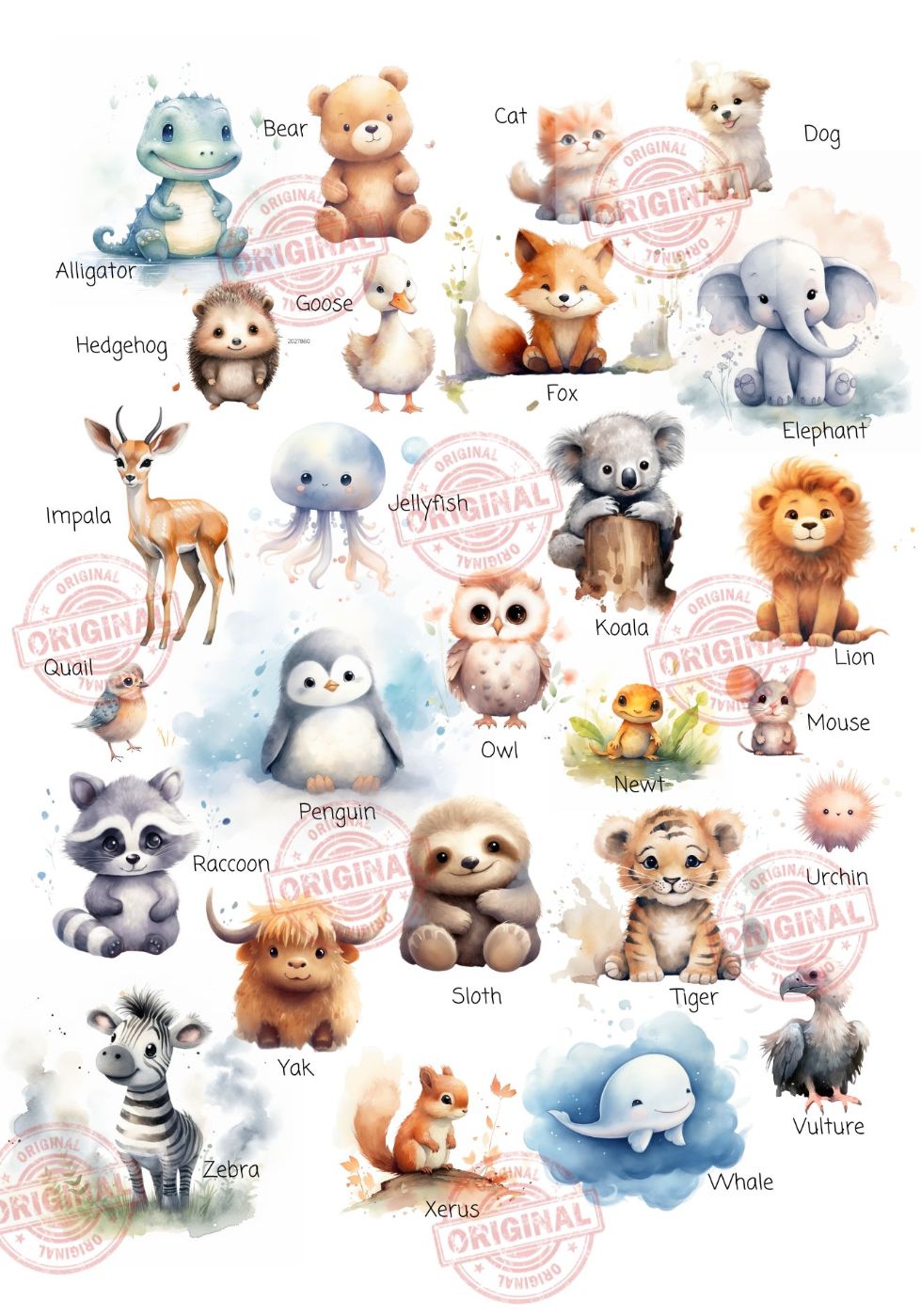 Customisable Animal Alphabet Nursery Wall Hanging Tapestry