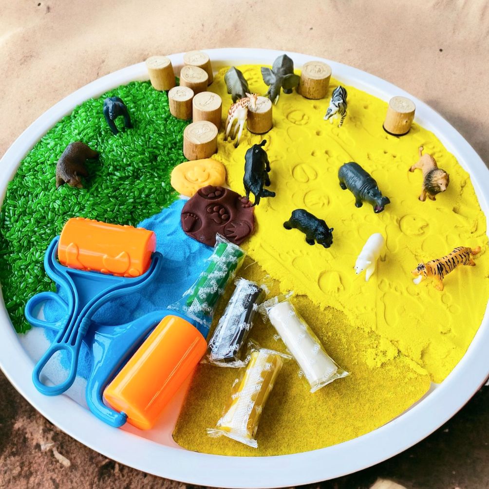 Wild Animals Theme Sensory Play Set Pretend Play exploration