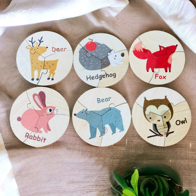 Wooden Simple Baby 3 piece Jigsaw Puzzle