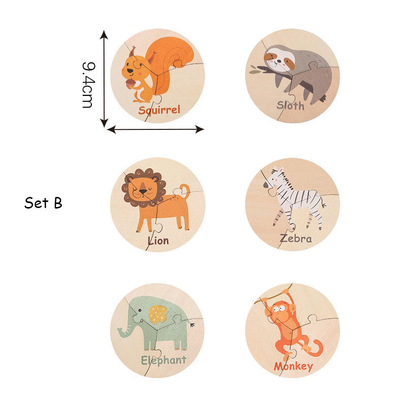 Wooden Simple Baby 3 piece Jigsaw Puzzle