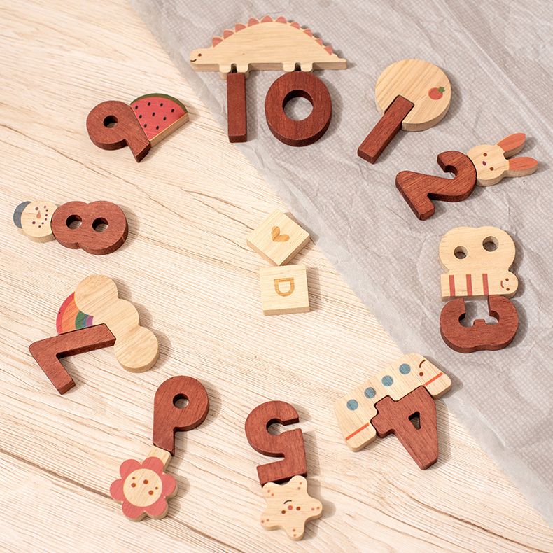 Wooden Alphabet Letters Number Blocks. Hands on creative learning