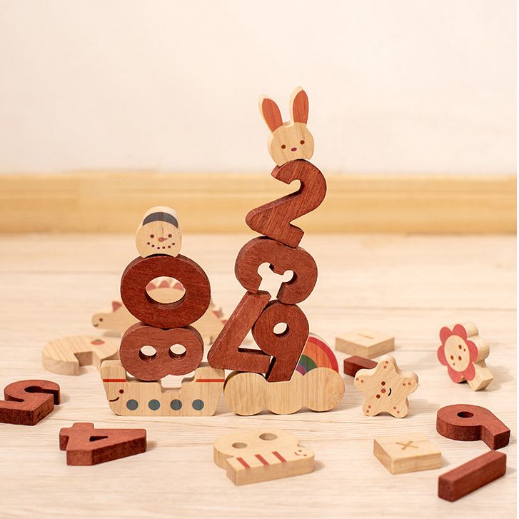 Wooden Alphabet Letters Number Blocks. Hands on creative learning
