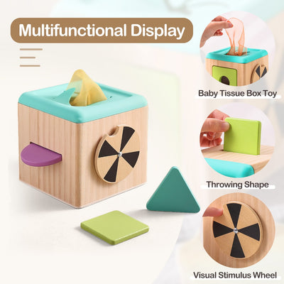 Montessori Inspired Wooden Baby Activity Cube