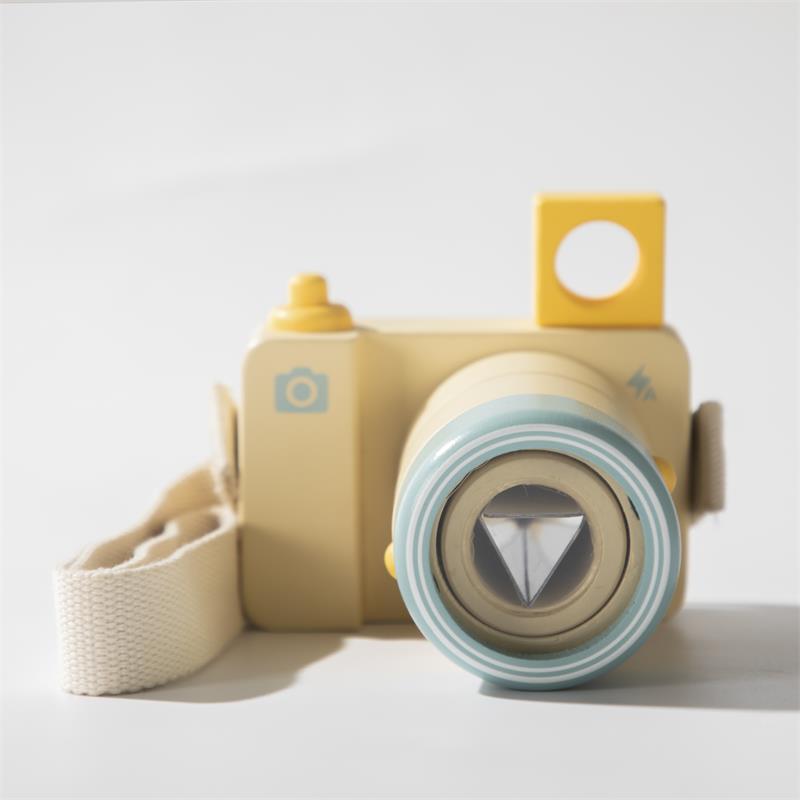 Wooden Kaleidoscope Camera Pretend Play Simulation Toy Gift