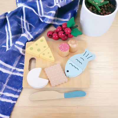Magnetic Play Food Set. Pretend Play. Wooden Kitchen Toy.