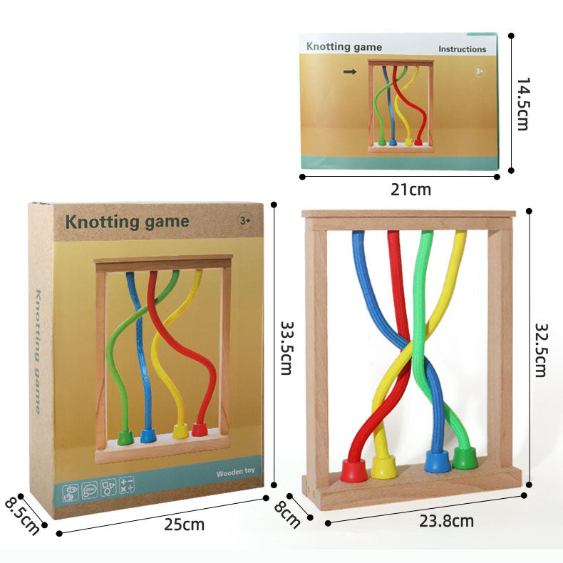 Wooden Knotting Logic Thinking Skill Family Bonding Game