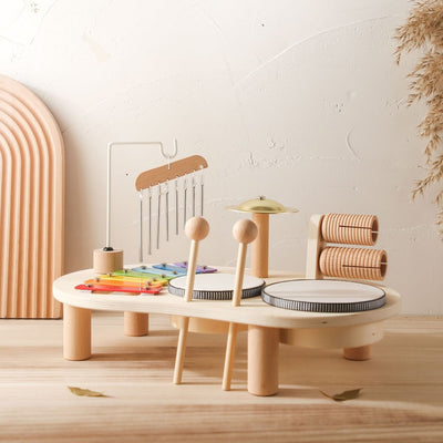 Wooden Musical Table Set Montessori Inspired Birthday Gift