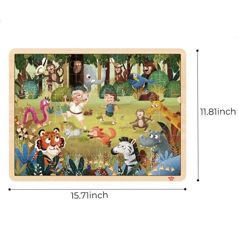 Tooky Toy Wooden Jigsaw Puzzle Pirate or Animal Theme