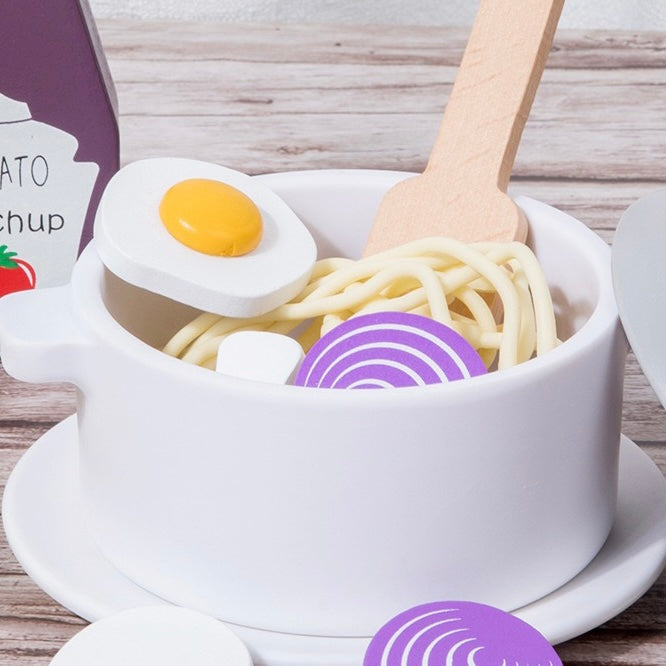 Wooden Spaghetti Play Food Pretend Play Kitchen Toy