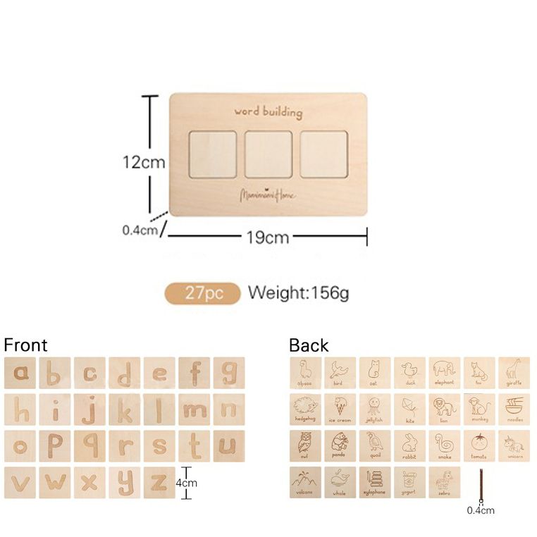 Wooden Word Building Montessori Educational Board