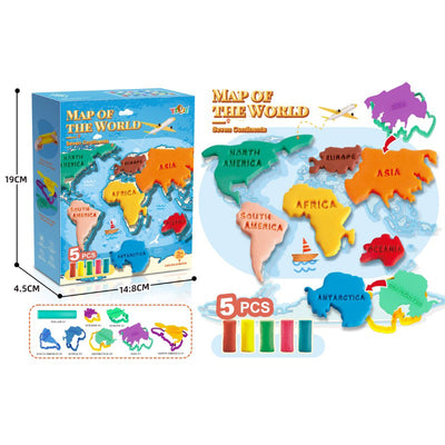 World Map Play dough Mould Set