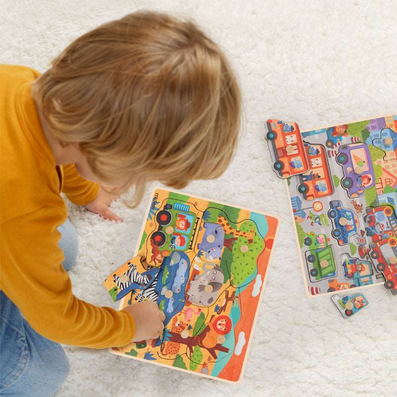 Mideer Big Knob Handle Wooden Puzzle.