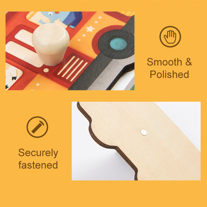 Mideer Big Knob Handle Wooden Puzzle.