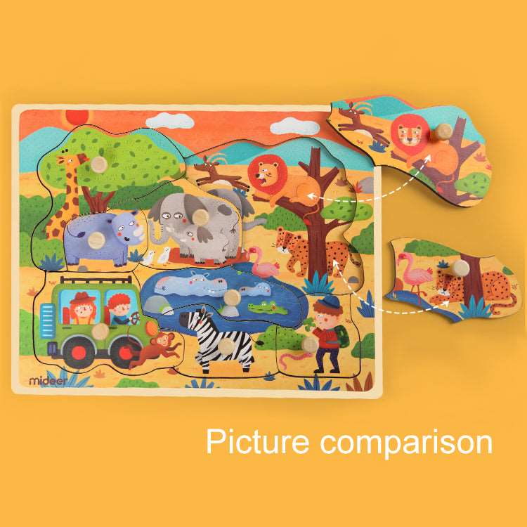 Mideer Big Knob Handle Wooden Puzzle.