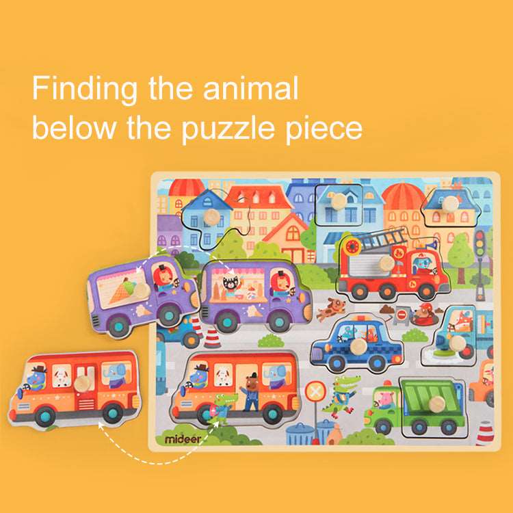 Mideer Big Knob Handle Wooden Puzzle.