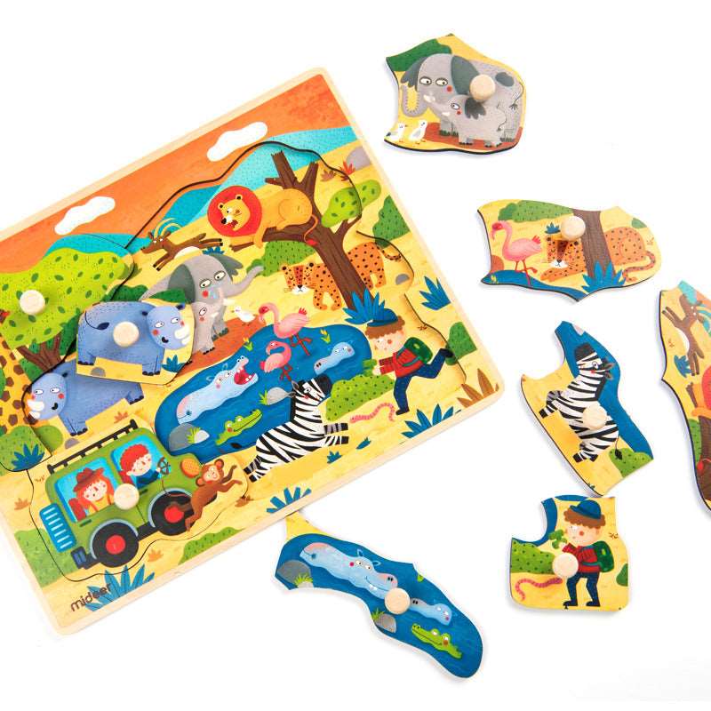 Mideer Big Knob Handle Wooden Puzzle.