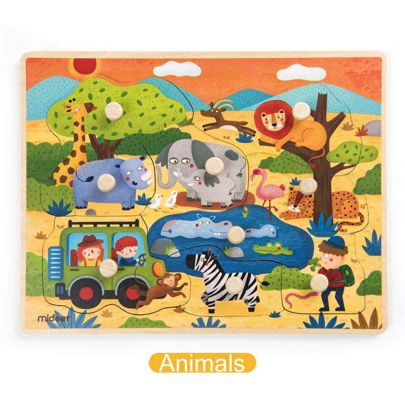 Mideer Big Knob Handle Wooden Puzzle.