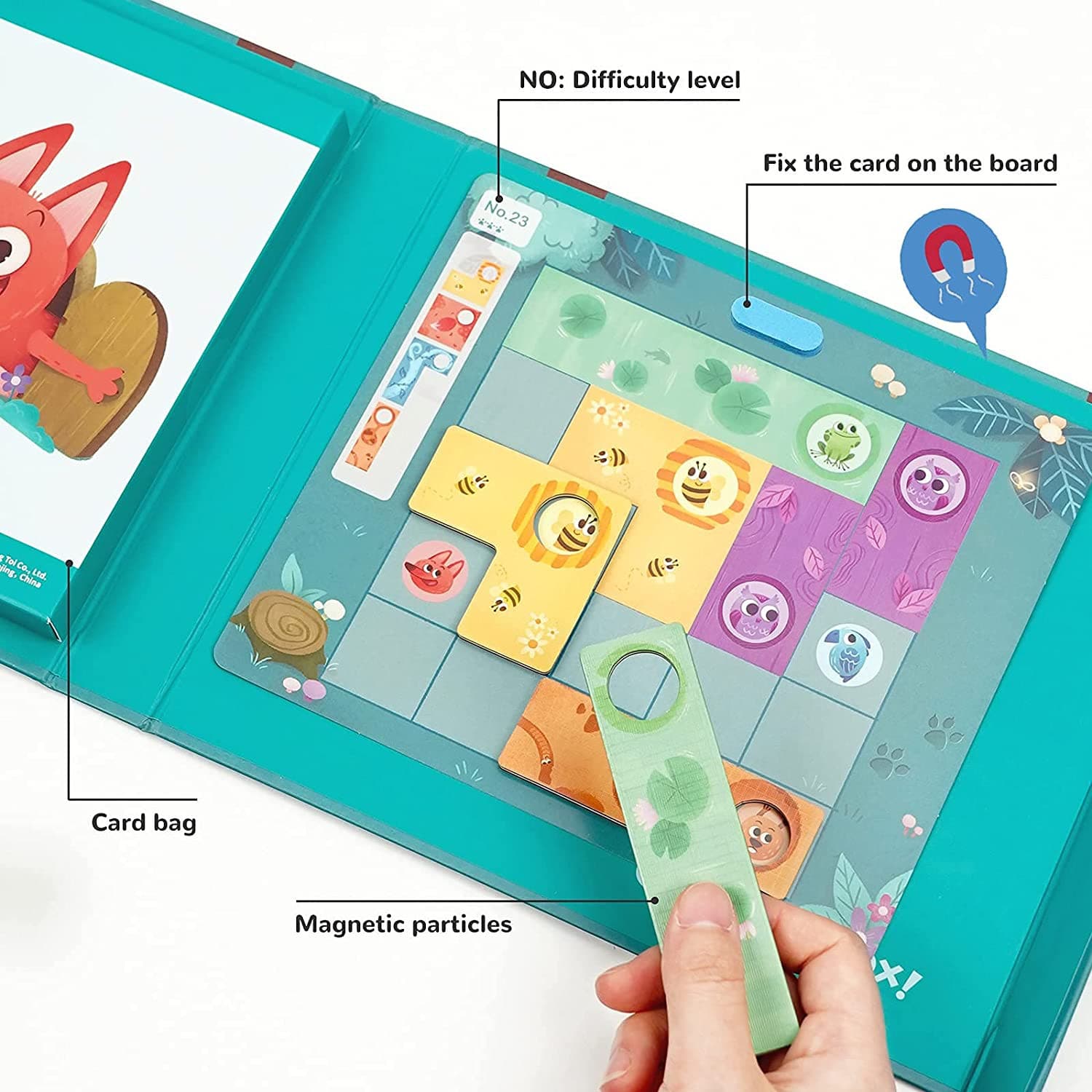 TOI Logic Box Animal Forest - Magnetic Strategy Board Game. STEM Toy