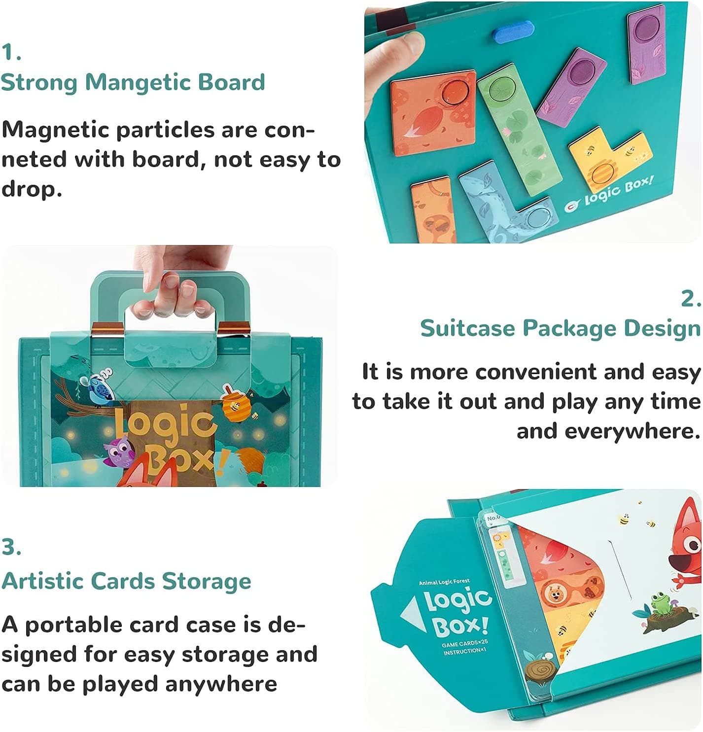 TOI Logic Box Animal Forest - Magnetic Strategy Board Game. STEM Toy