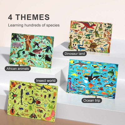 Mideer Let's Learn Encyclopaedia Barrel Jigsaw Puzzle (126pc) Dino Ocean Insect Safari Animals