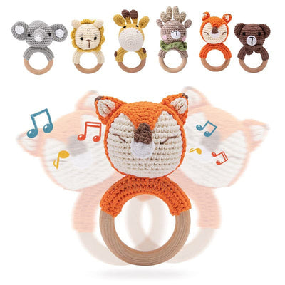 Handmade Animal Crochet Rattle / Teether, Baby Toy