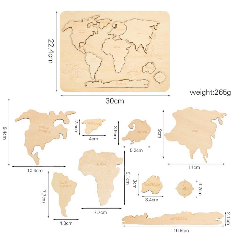 Our World - Big Piece Wooden Jigsaw Puzzle. Wooden Children Toy
