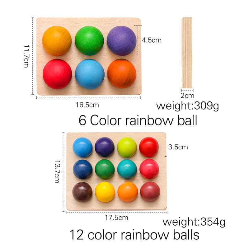Wooden Colour Sorting Balls Toy for Early Learning Toy