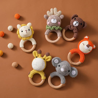 Handmade Animal Crochet Rattle / Teether, Baby Toy