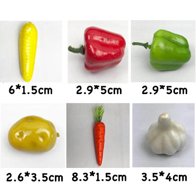 Mini vegetables. Pack of 5*3 variety. Kitchen food toy. Sensory play