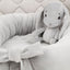 EFFIKI Rabbit Baby Soft Toy. Grey and 20cm size.