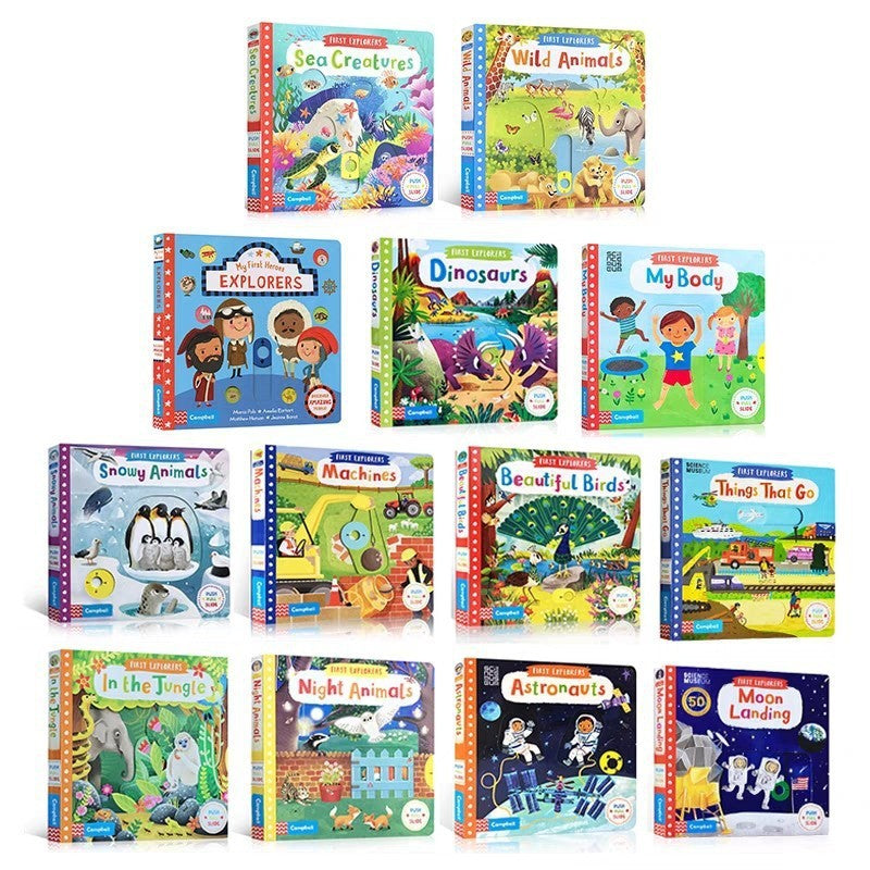 Campbell's First stories / first explorers slide and pull book
