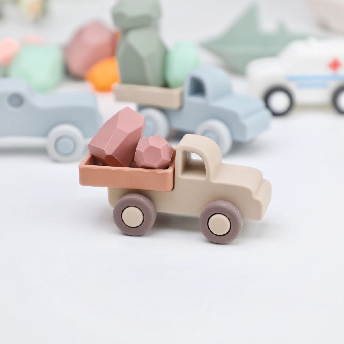 Food Grade Silicone Transportation Vehicle Toy. Infant Safe