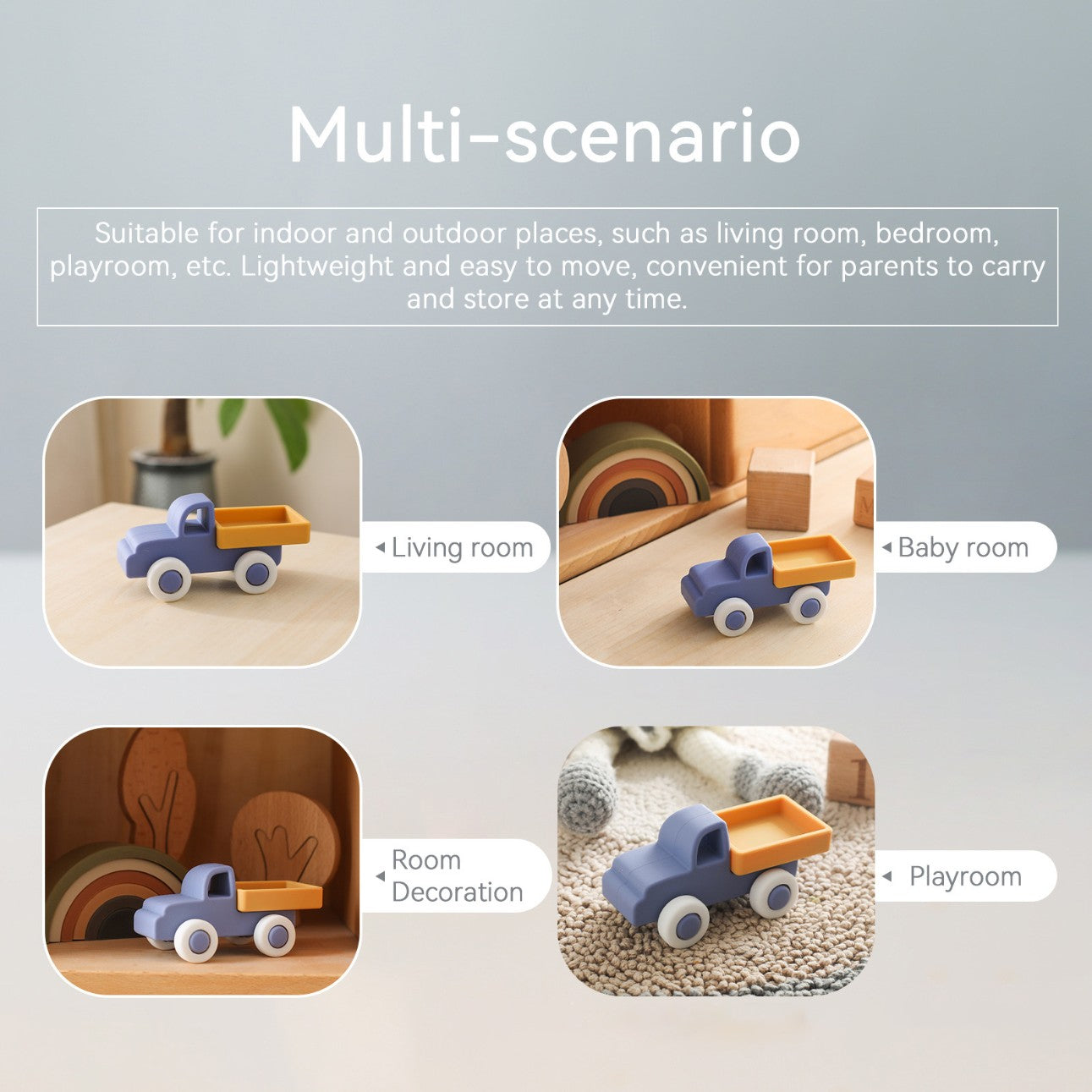 Food Grade Silicone Transportation Vehicle Toy. Infant Safe