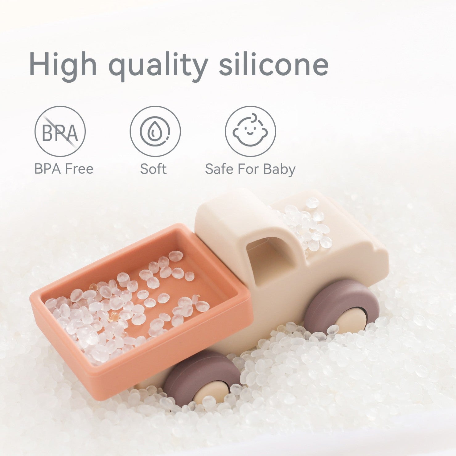 Food Grade Silicone Transportation Vehicle Toy. Infant Safe