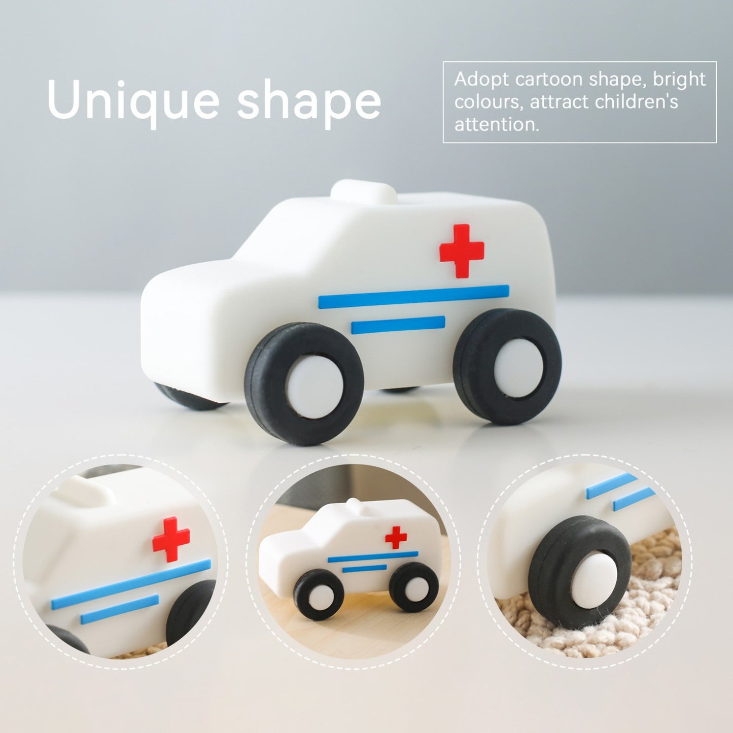 Food Grade Silicone Transportation Vehicle Toy. Infant Safe