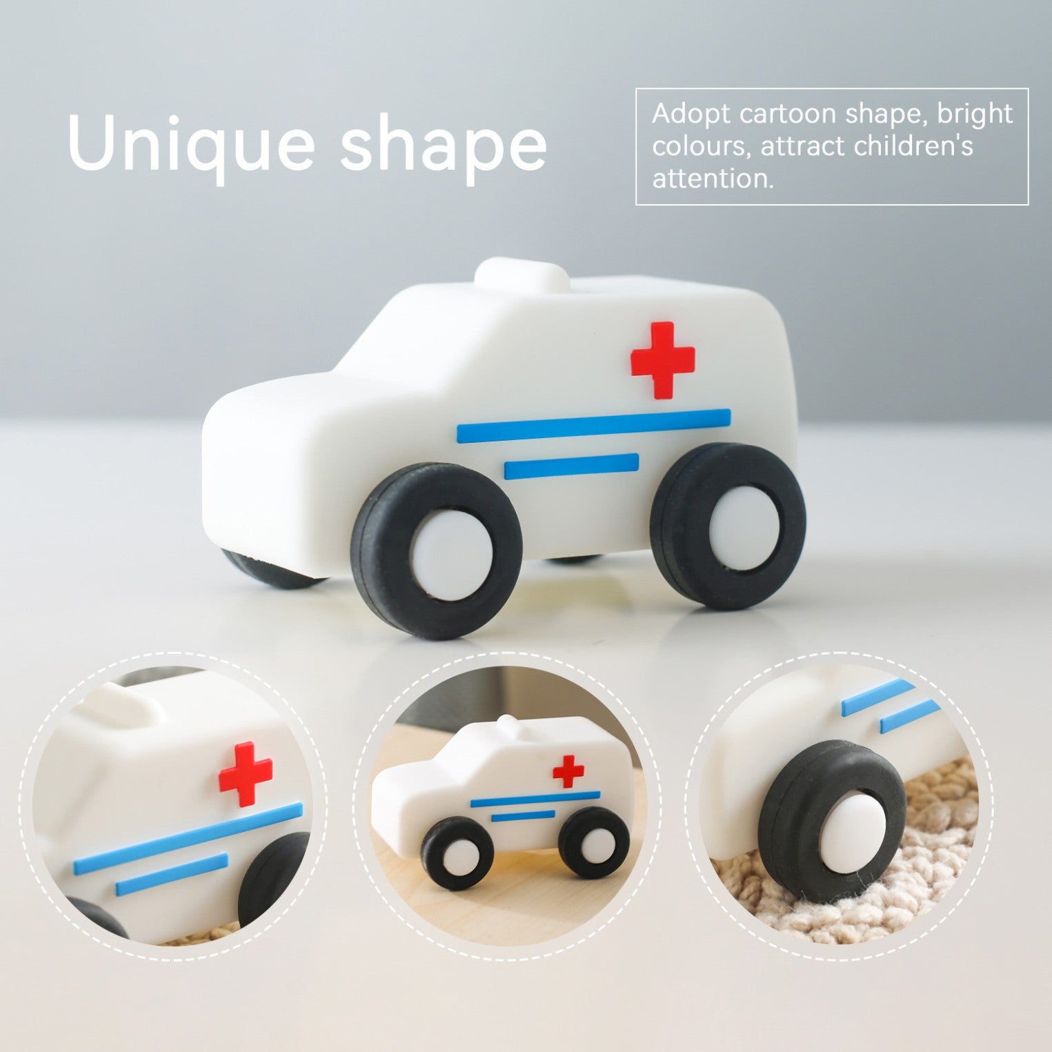 Food Grade Silicone Transportation Vehicle Toy. Infant Safe