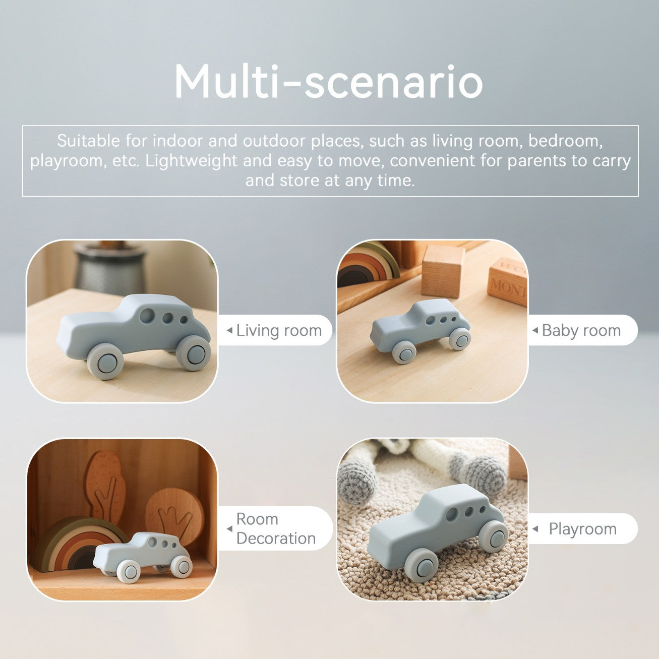 Food Grade Silicone Transportation Vehicle Toy. Infant Safe