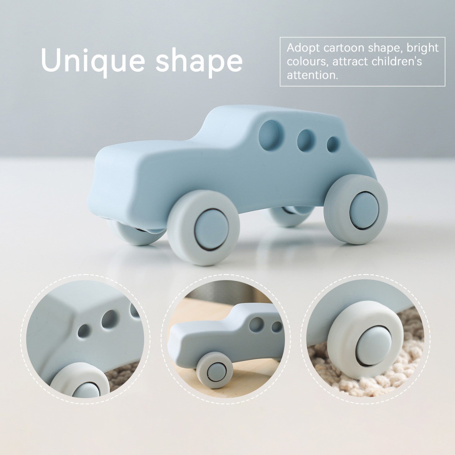 Food Grade Silicone Transportation Vehicle Toy. Infant Safe