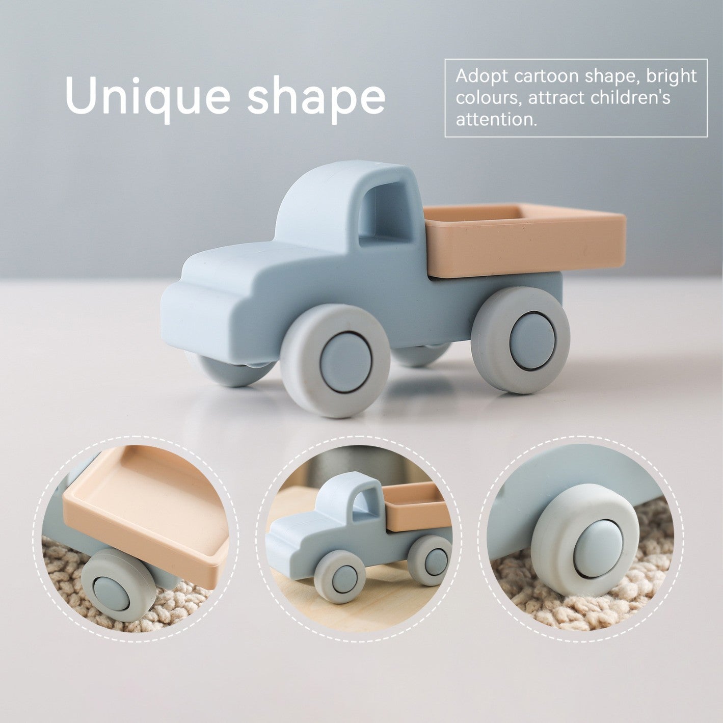 Food Grade Silicone Transportation Vehicle Toy. Infant Safe